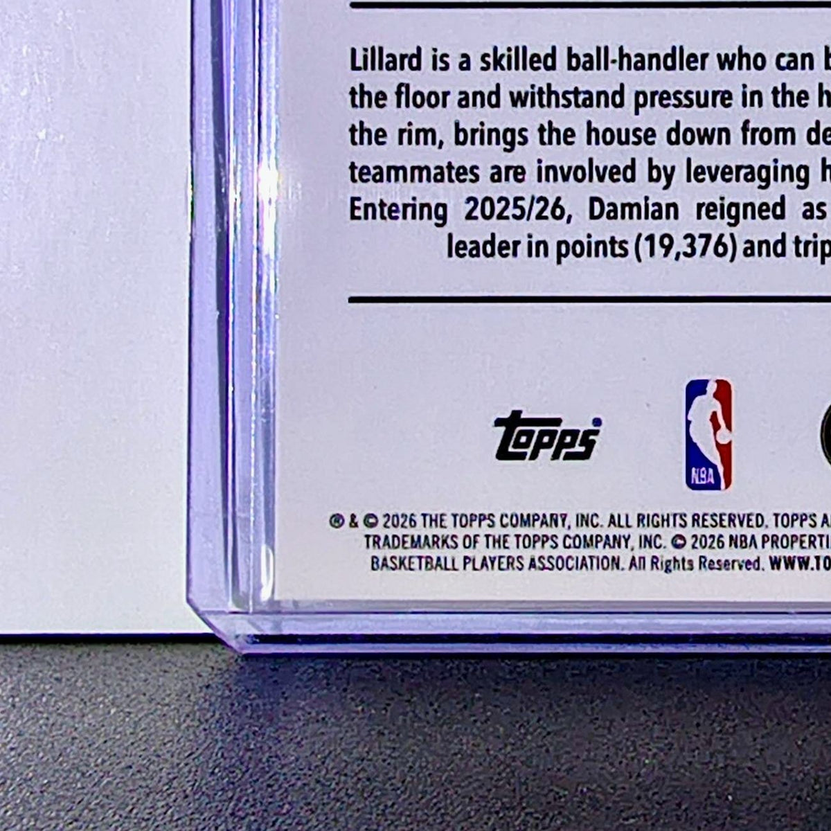 Damian Lillard 2025-26 NBA Topps Chrome Update #46 Card Portland Trail Blazers