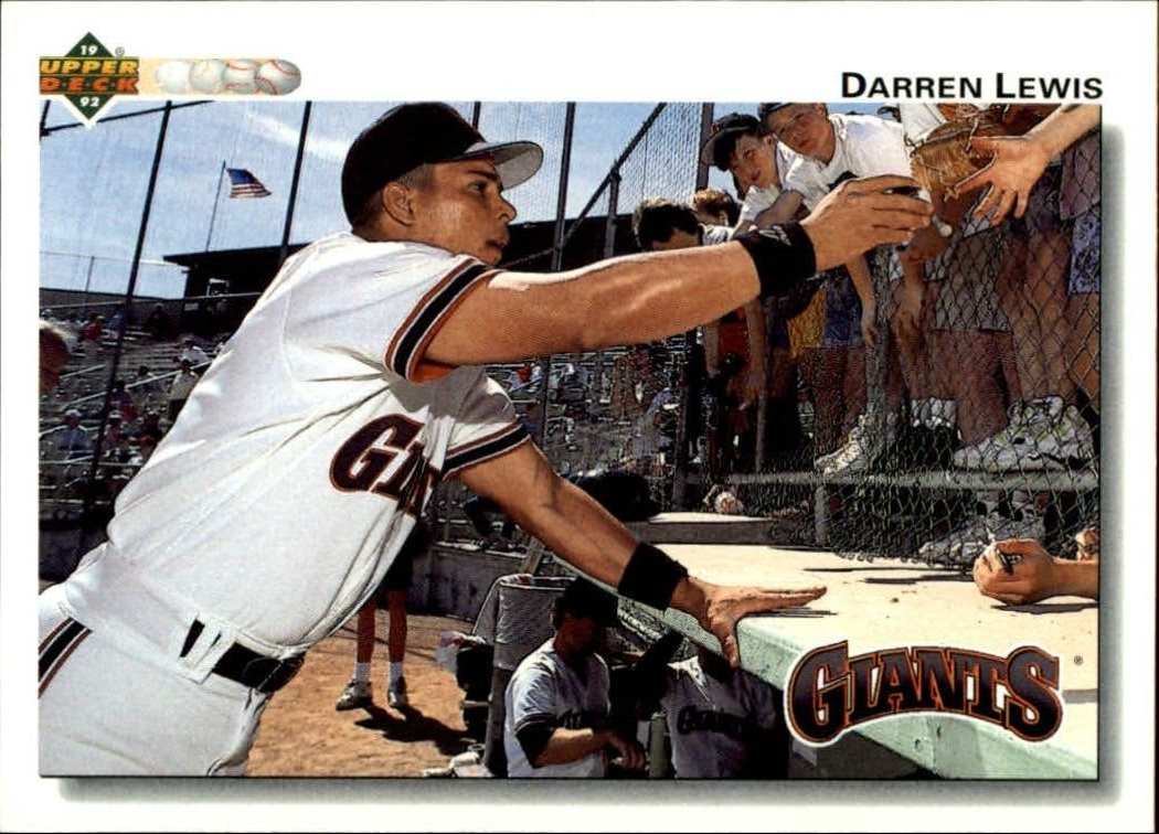 Darren Lewis 1992 Upper Deck MLB #565 Baseball Card San Francisco Giants