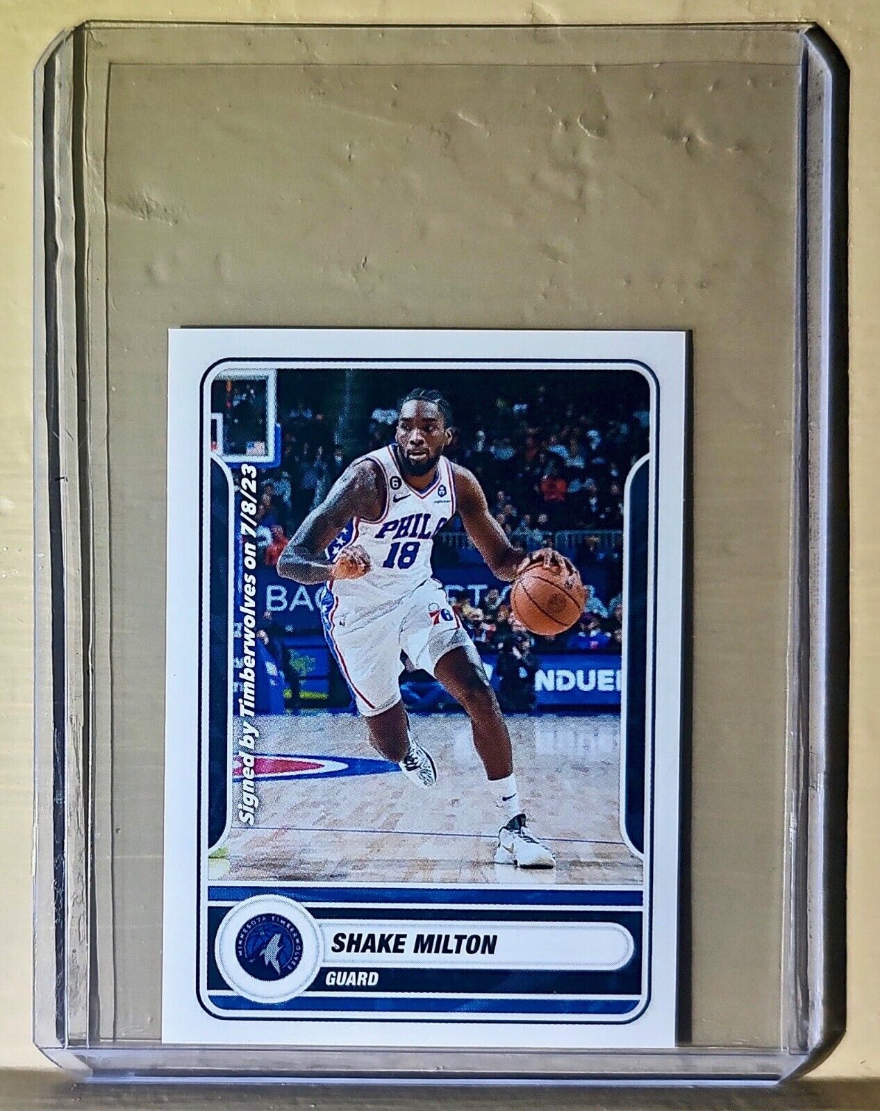 2023-24 Shake Milton Panini NBA Basketball #395 Sticker Minnesota Timberwolves