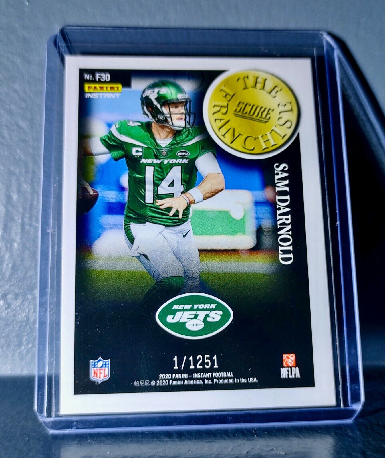 Sam Darnold 2020 Panini NFL Instant Score The Franchise #30 Card 1/1251