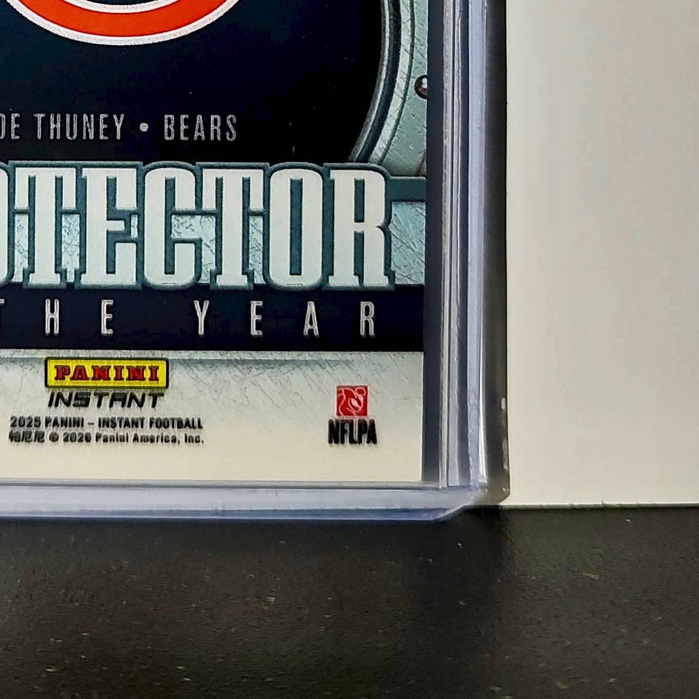 Joe Thuney 2025 Panini NFL Protector of the Year Football Card Bears 1 of 220