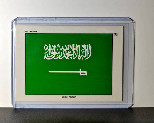 Saudi Arabia Flag 1991 Topps Desert Storm #30 Sticker Card