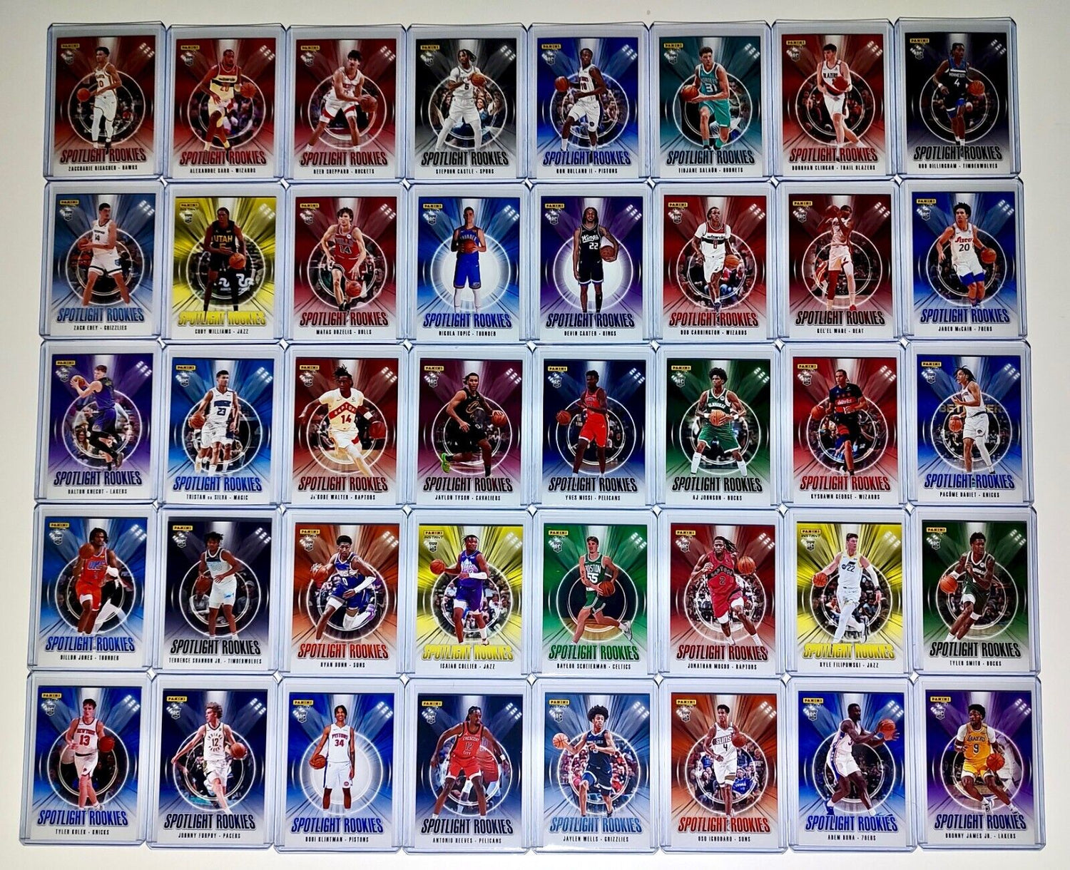 2024-25 Panini Instant NBA Spotlight Rookies 40 Card Basketball Set 1 of 170