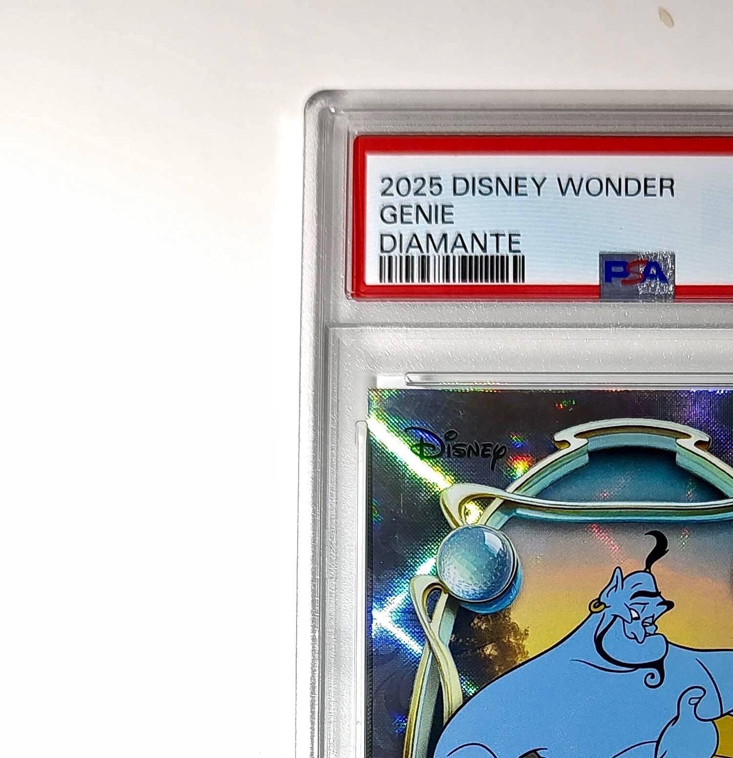 Genie 2025 Topps Disney Wonder #50 Winter Variant Card Aladdin PSA 9