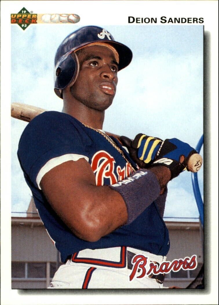 Deion Sanders 1992 Upper Deck MLB #247 Baseball Card Atlanta Braves