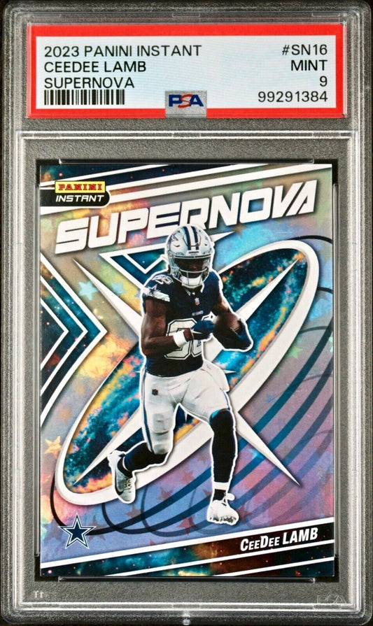 CeeDee Lamb 2023 Panini Supernova NFL #SN-16 Football Card PSA 9 Mint