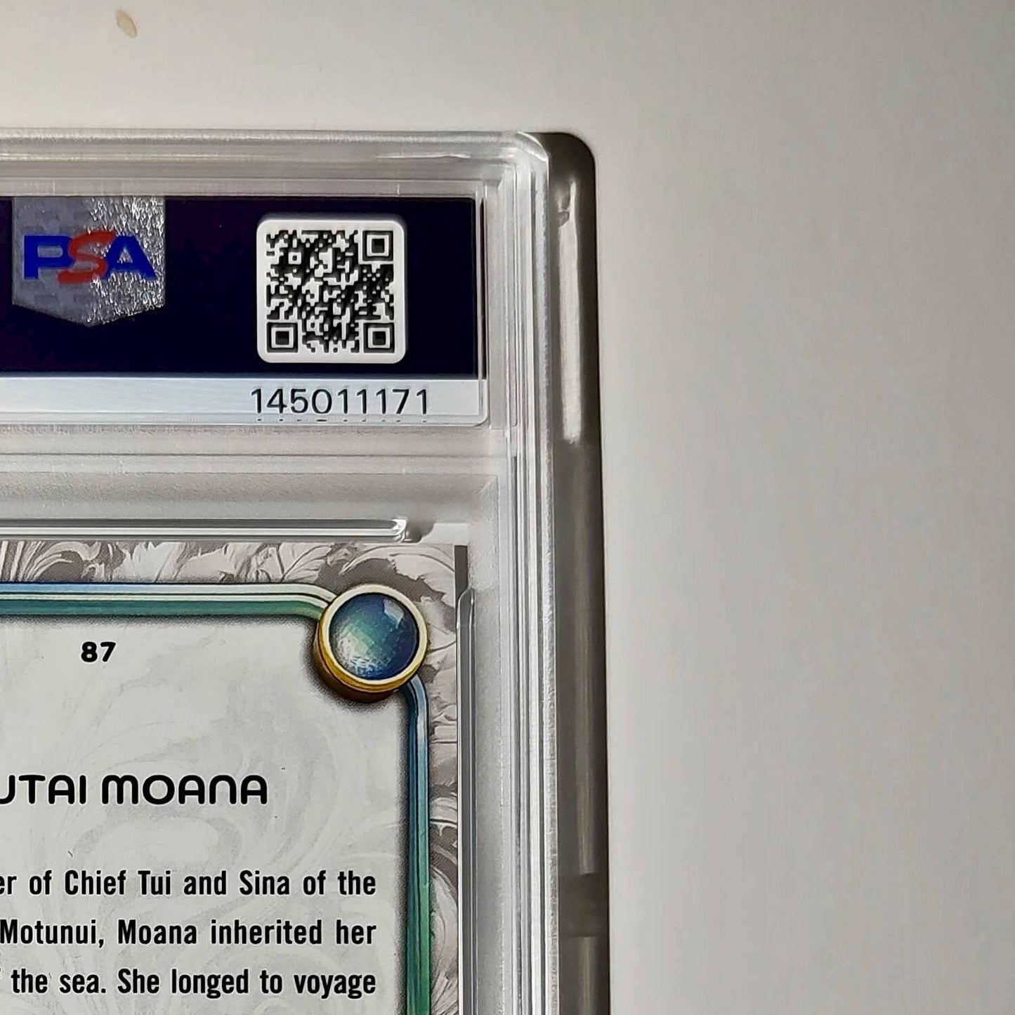 Moana 2025 Topps Disney Wonder #87 Winter Variant Card Moana PSA 9