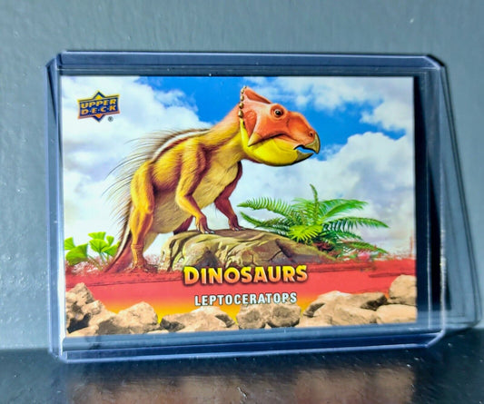 2015 Upper Deck Dinosaurs Leptoceratops Extinction Red Parallel #25 Card