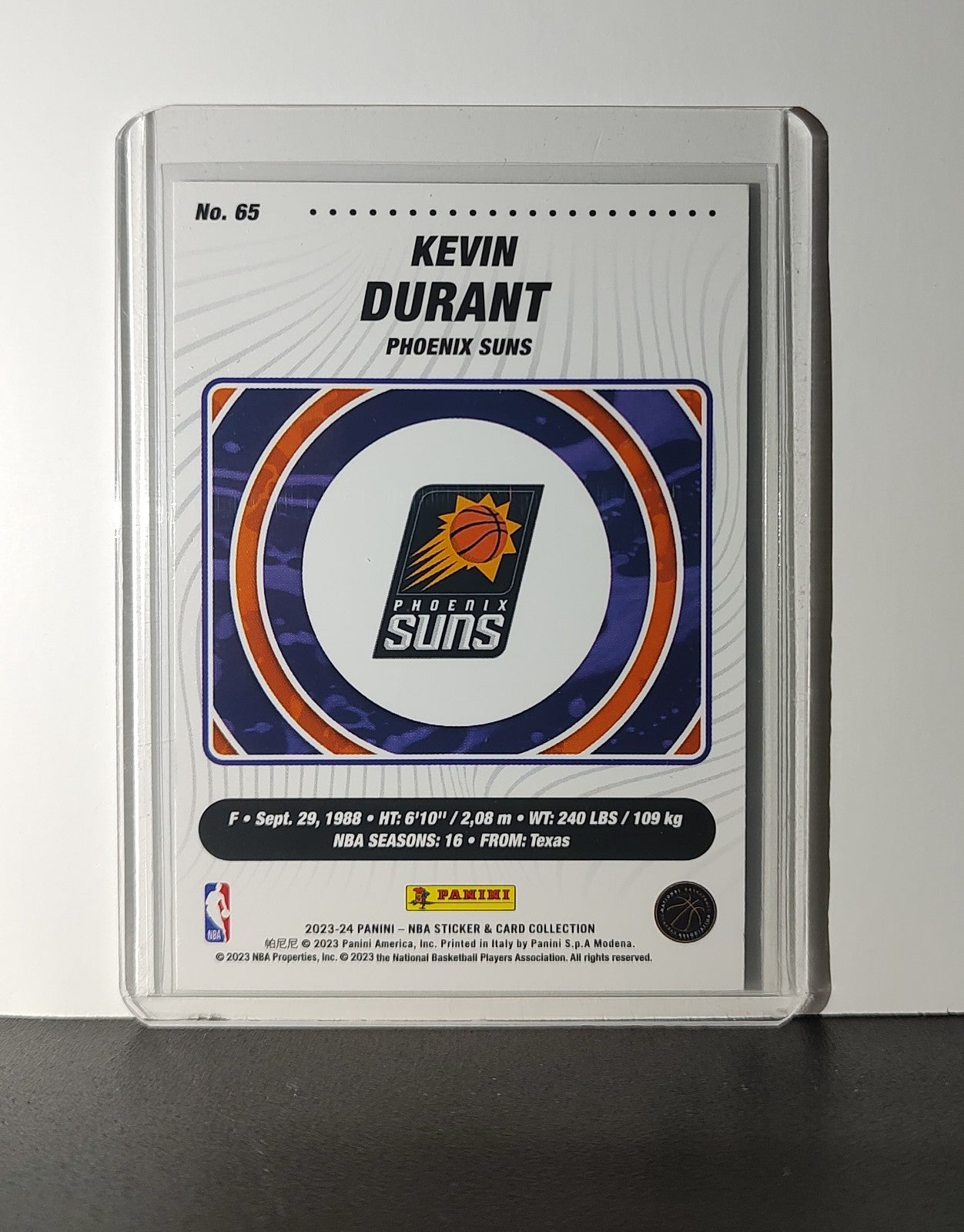 Kevin Durant 2023-24 Panini NBA Sticker Foil Card #65 Phoenix Suns