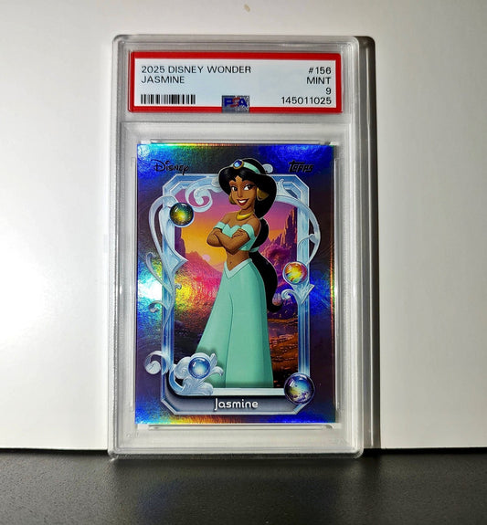 Jasmine 2025 Topps Disney Cartoon Princess #156 Card Aladdin PSA 9