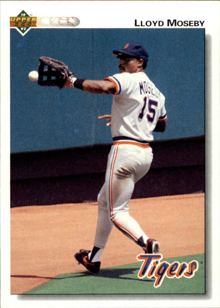 Lloyd Moseby 1992 Upper Deck MLB #468 Baseball Card Detroit Tigers