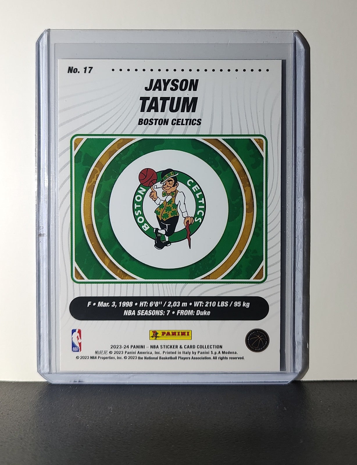 Jayson Tatum 2023-24 Panini NBA Sticker Foil Card #17 Boston Celtics