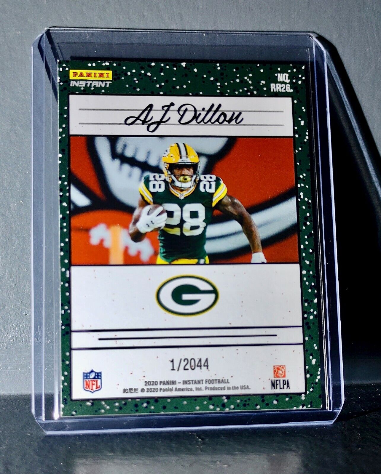 AJ Dillon 2020 Panini NFL Rated Rookie Retro #26 Rookie Football Card 1/2044