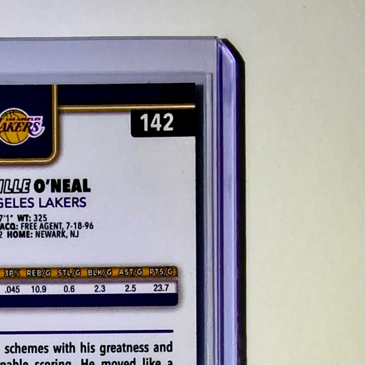 Shaquille O'Neal 2025-26 NBA Topps Chrome Update #142 Card Los Angeles Lakers