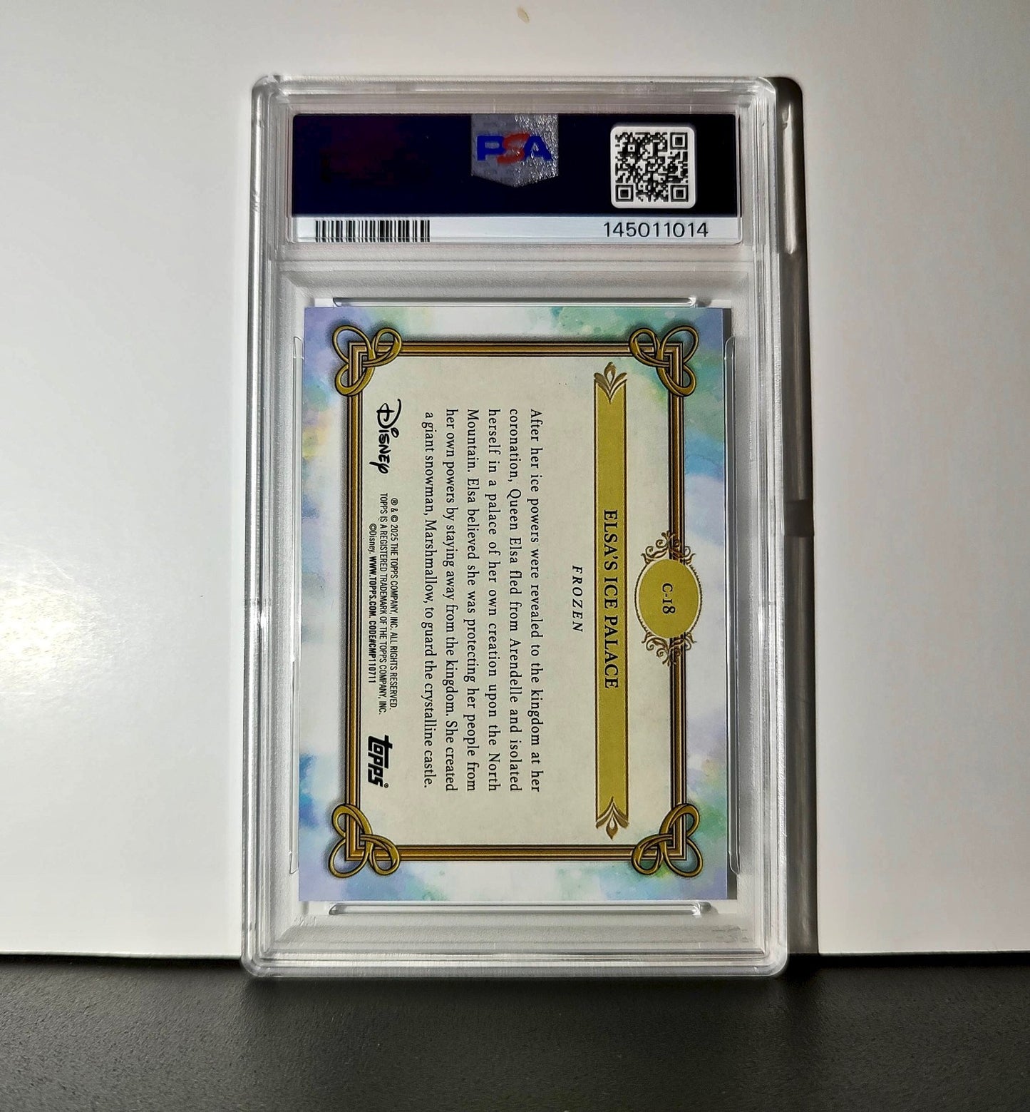 Elsa's Ice Palace 2025 Topps Disney #C-18 Card Frozen PSA 10