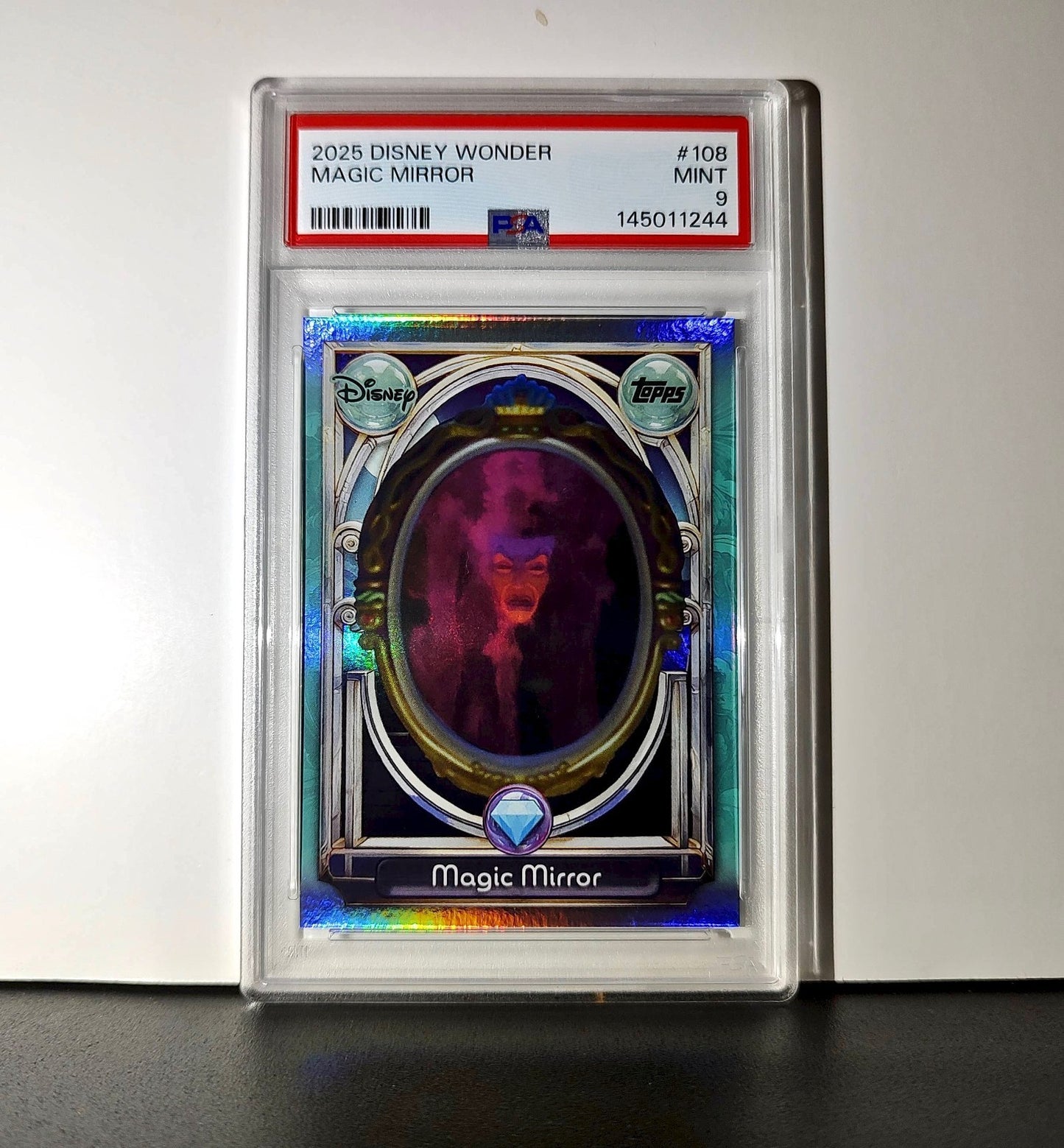 Magic Mirror 2025 Topps Disney #108 Snow White and the Seven Dwarfs PSA 9