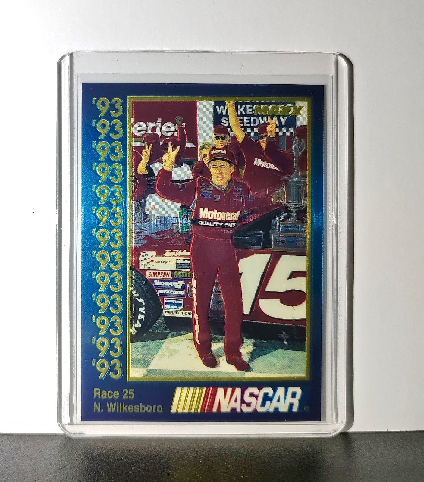 Race 25 North Wilkesboro YR 1993 Maxx Premier Plus Racing #204 NASCAR Card