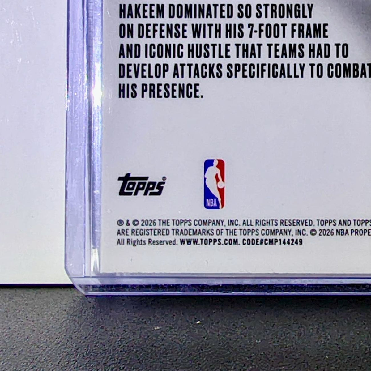 Hakeem Olajuwon 2025-26 NBA Topps Chrome Update No Limit #IP-4 Card Rockets