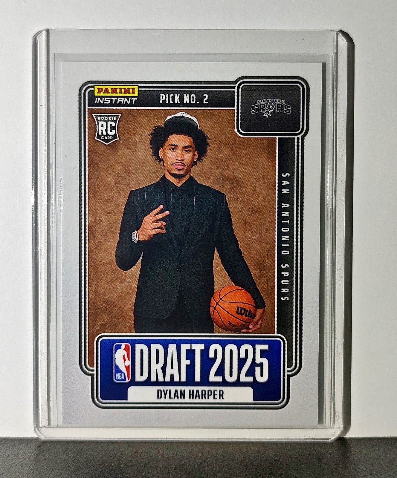 Dylan Harper Rookie 2025-26 Panini NBA #2 Draft Night Card San Antonio Spurs