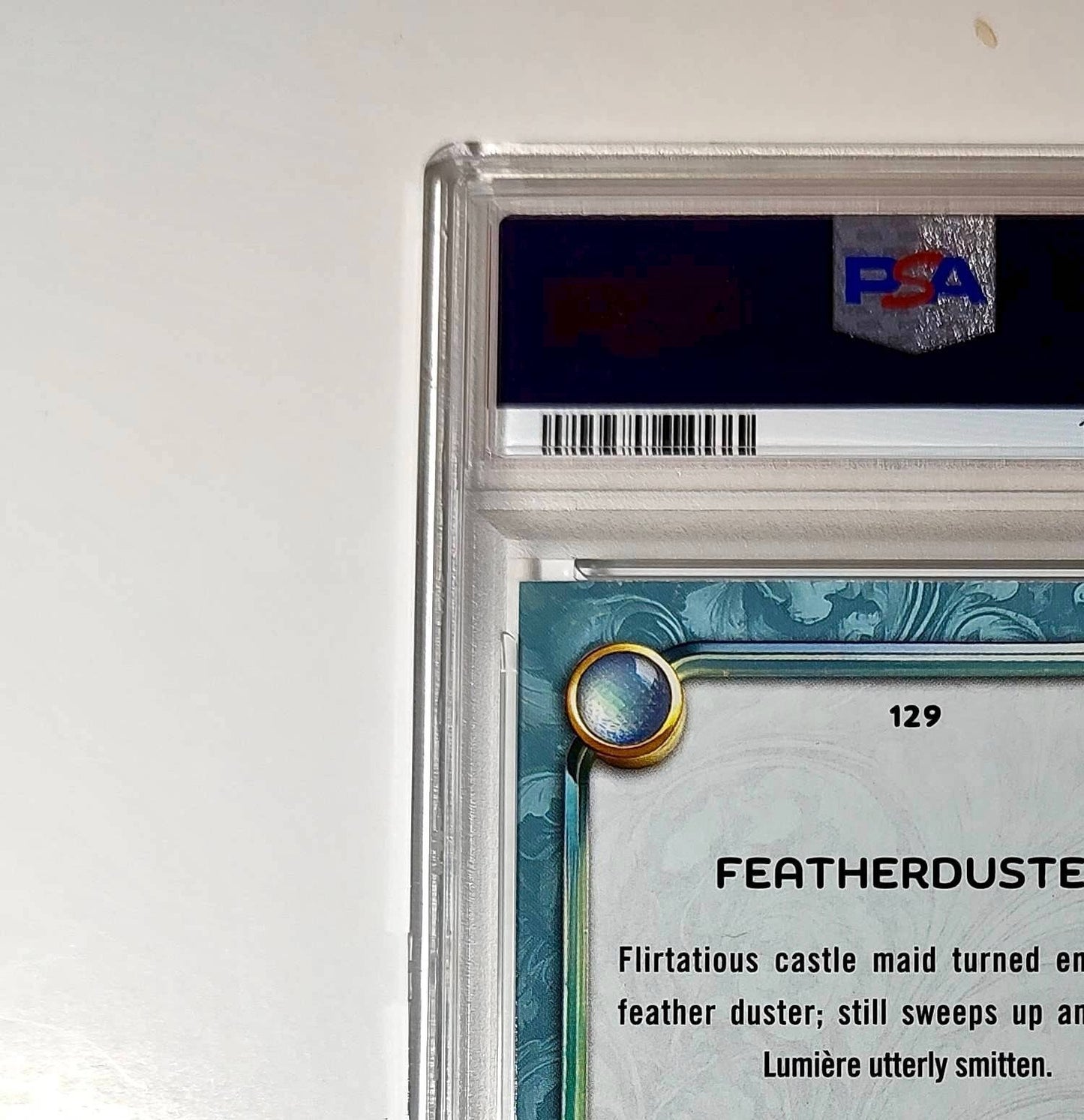 Featherduster 2025 Topps Disney #129 Diamond Card Beauty and the Beast PSA 6