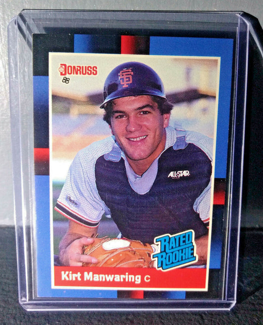 1988 Kirt Manwaring Donruss Rated Rookie #39 Baseball Card