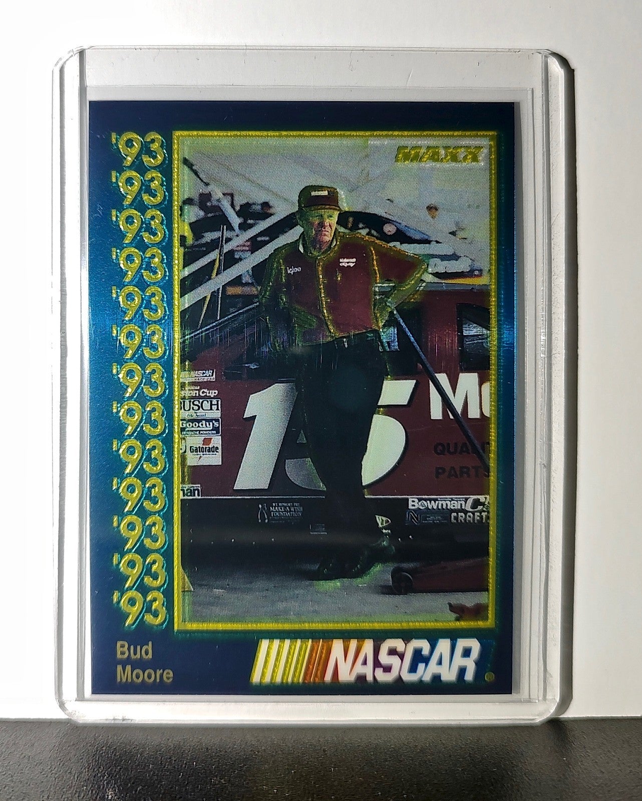 Bud Moore 1993 Maxx Premier Plus Racing #106 NASCAR Card Bud Moore Engineering