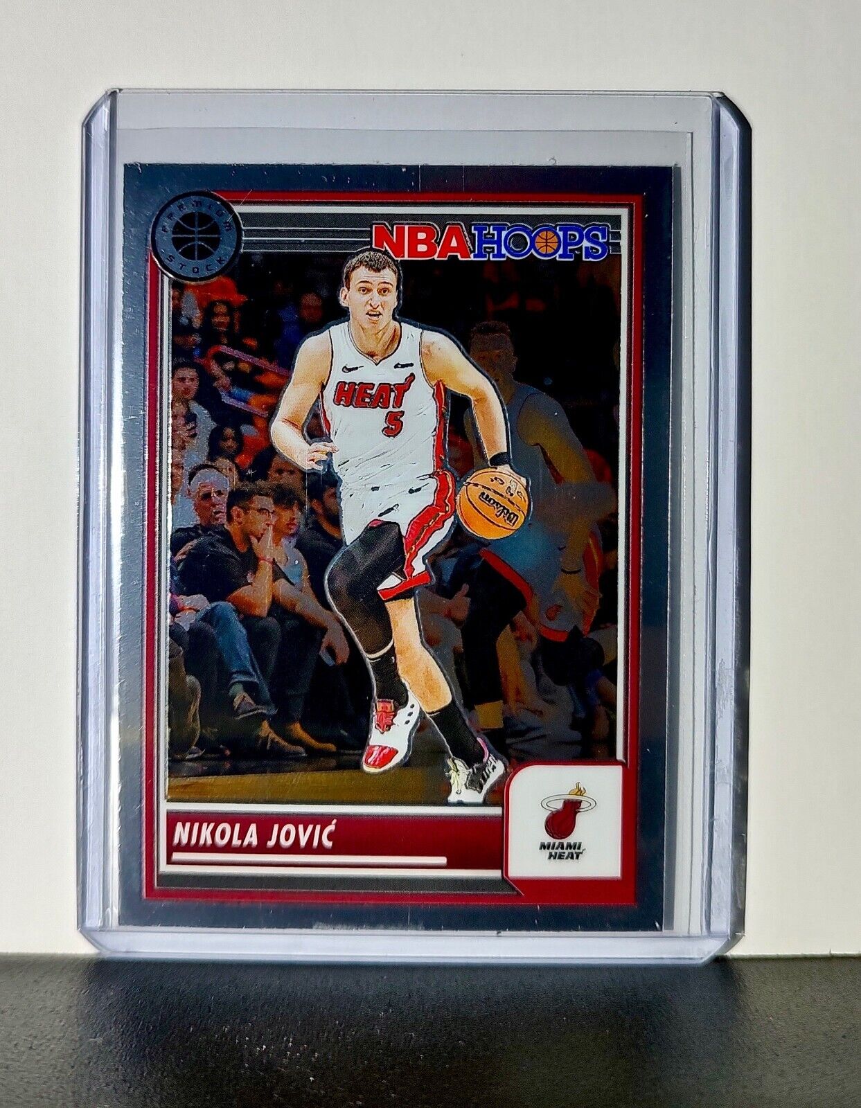 Nikola Jovic 2023-24 Panini Premium Stock NBA Hoops #267 Card Miami Heat