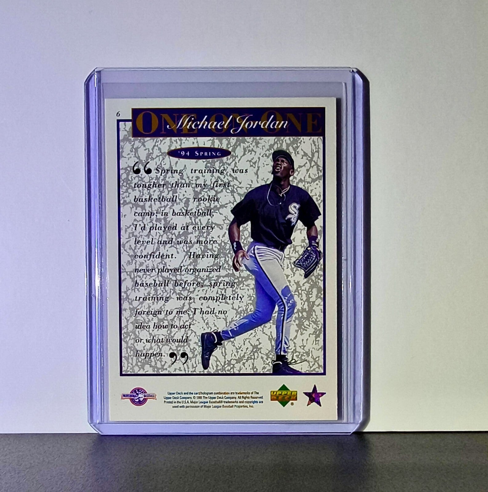 Michael Jordan 1995 Upper Deck Minors One on One #6 Card Chicago Bulls