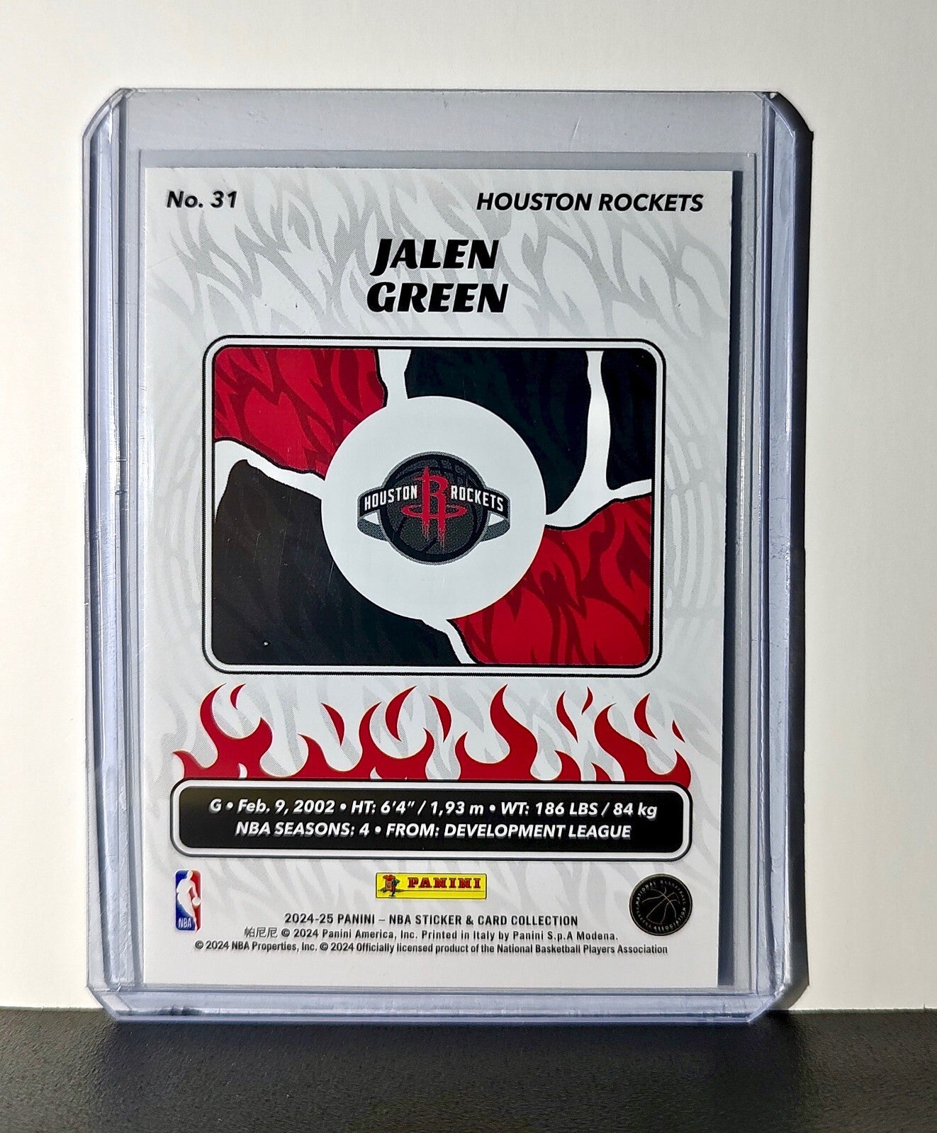 Jalen Green 2024-25 Panini NBA #31 Sticker Card Houston Rockets