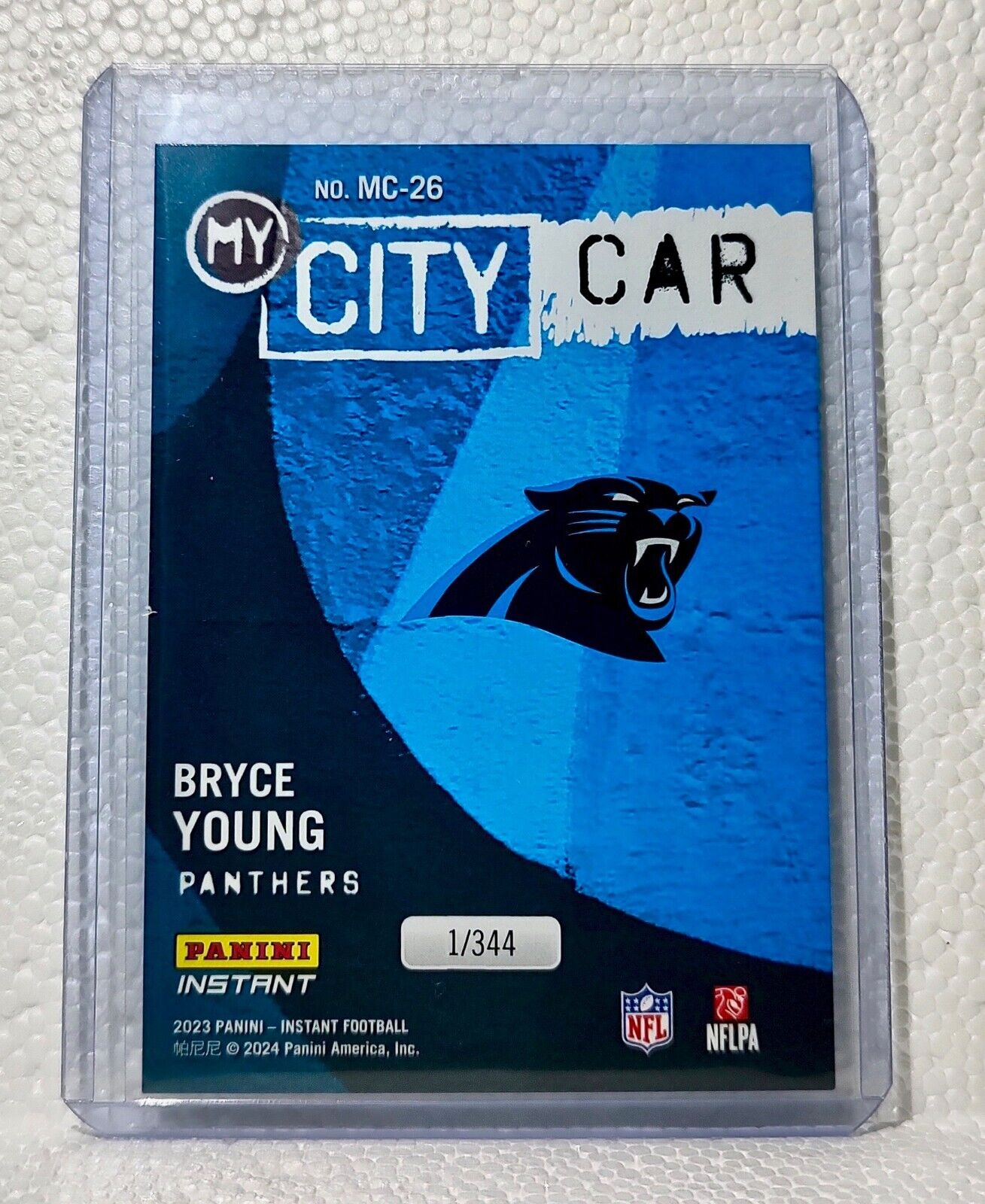 Bryce Young 2023 Panini NFL #26 My City Football Card Panthers 1/344