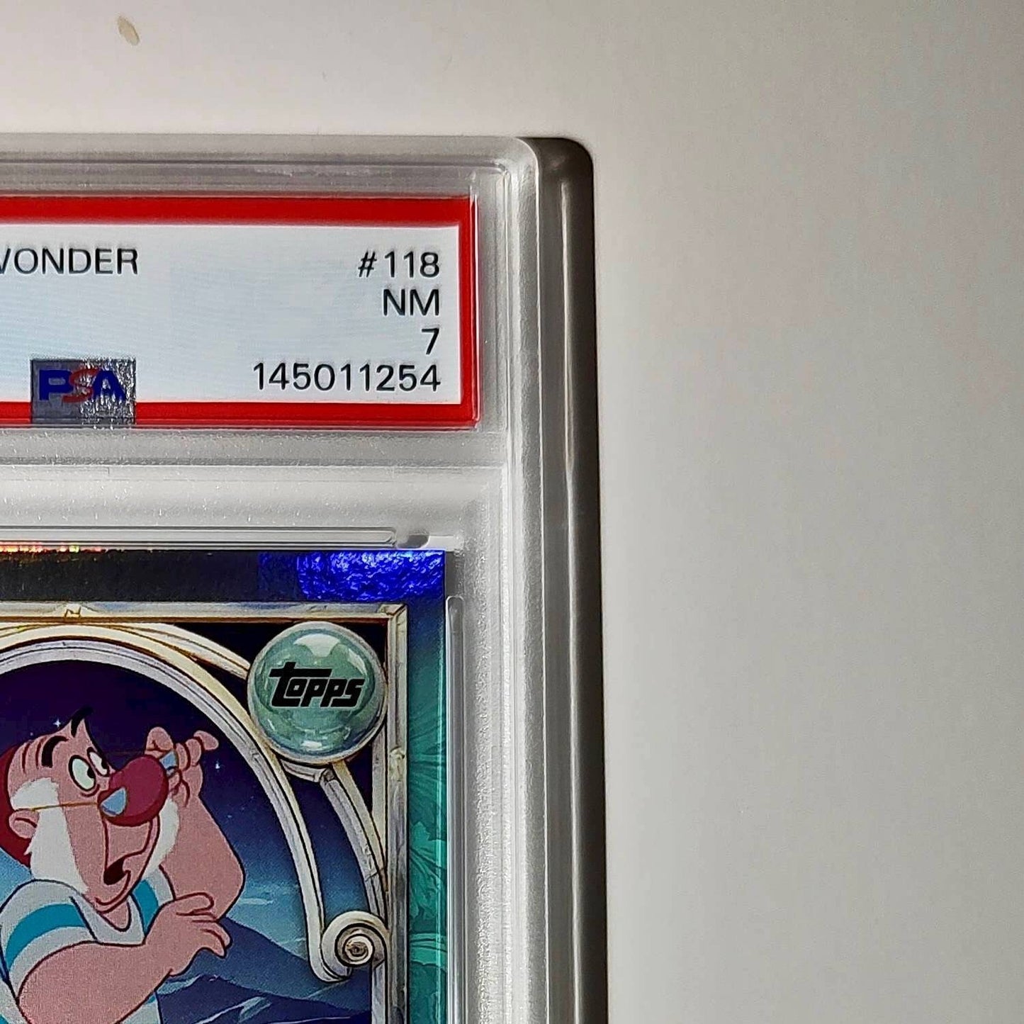 Mr. Smee 2025 Topps Disney Wonder #118 Diamond Card Peter Pan PSA 7