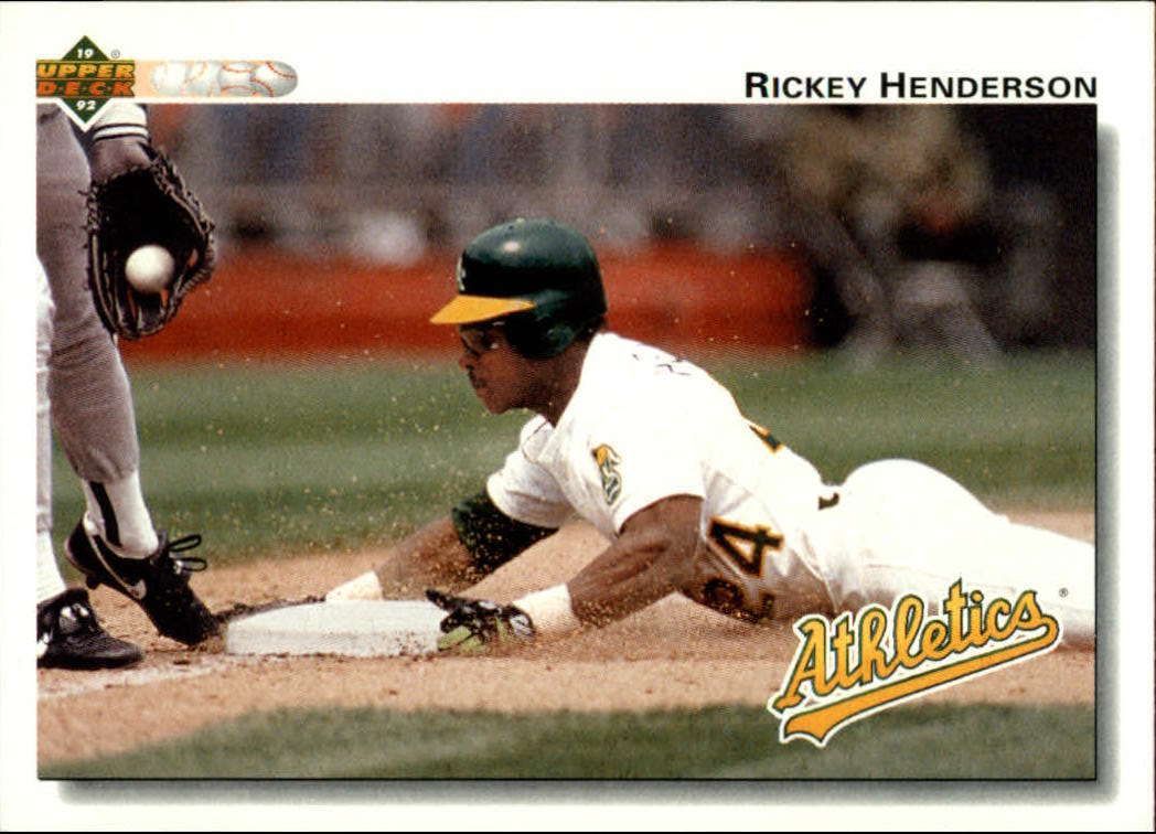 Rickey Henderson 1992 Upper Deck MLB #155 Baseball Card Oakland Athletics
