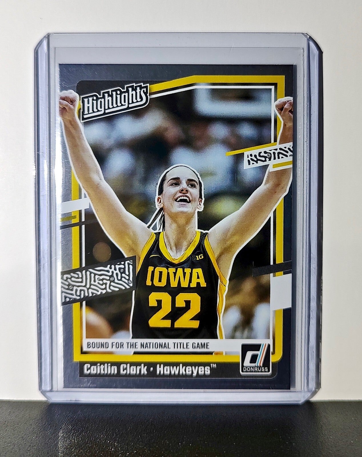 Caitlin Clark 2024 Silver Foil Panini Donruss Highlights #H9 Card Iowa Hawkeyes
