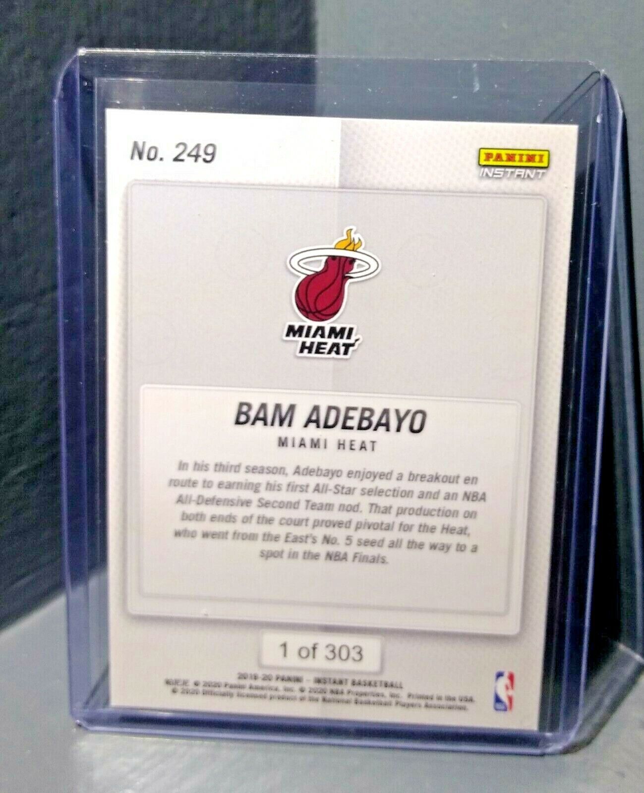 Bam Adebayo 2019-2020 Panini NBA Instant Heat #249 Basketball Card 1 of 303