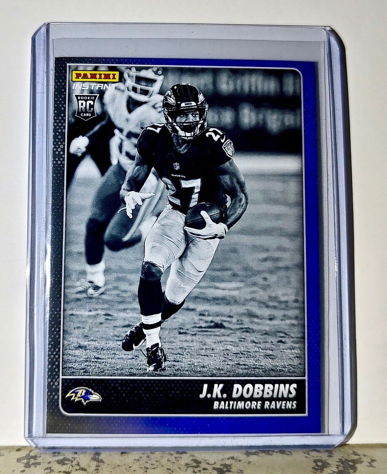 JK Dobbins 2020 Panini NFL #11 Black and White Rookies Card Ravens 1 of 518