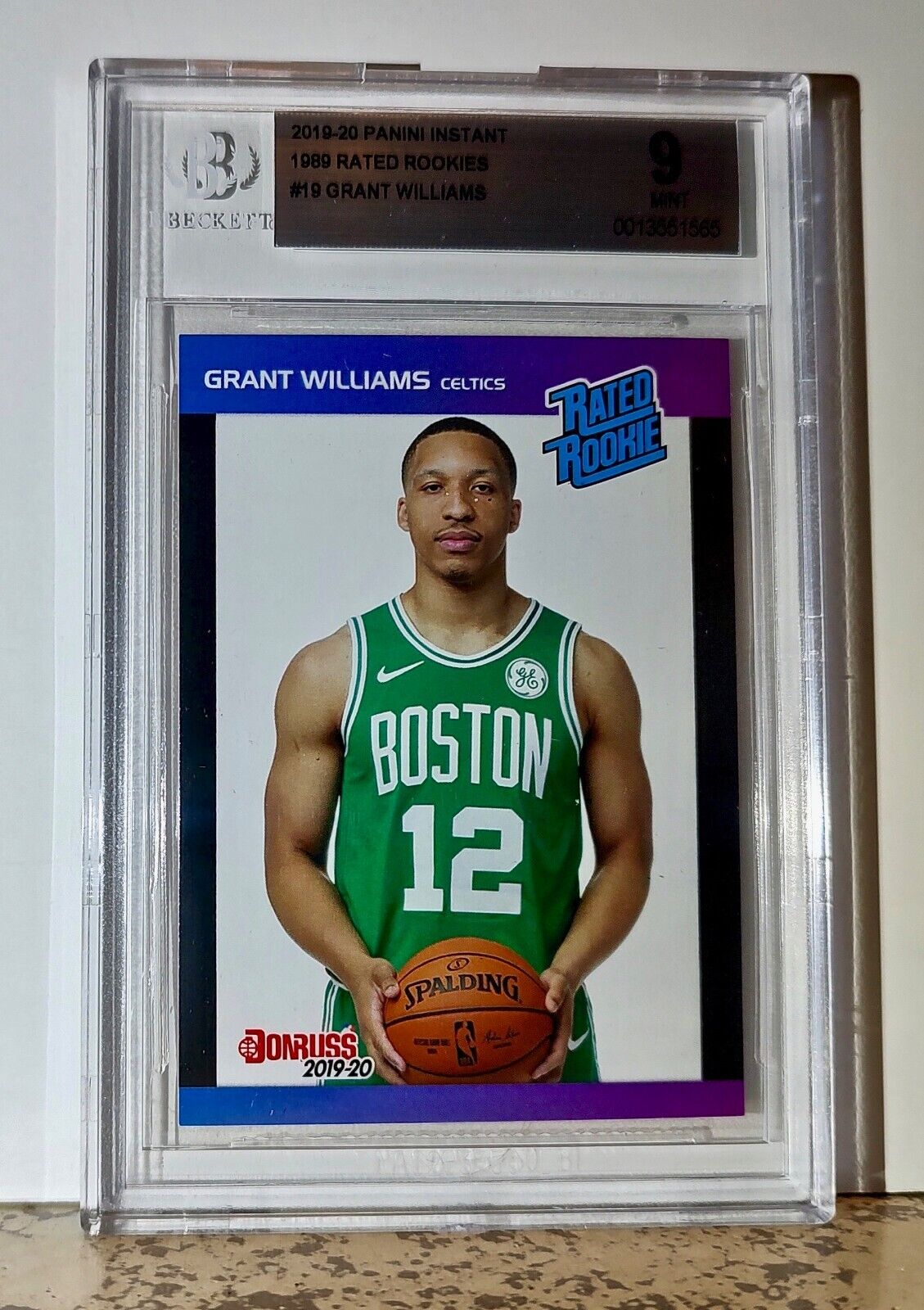 Grant Williams 2019-20 Panini NBA #19 Rated Rookies 1/3431 BGS 9 Mint Celtics