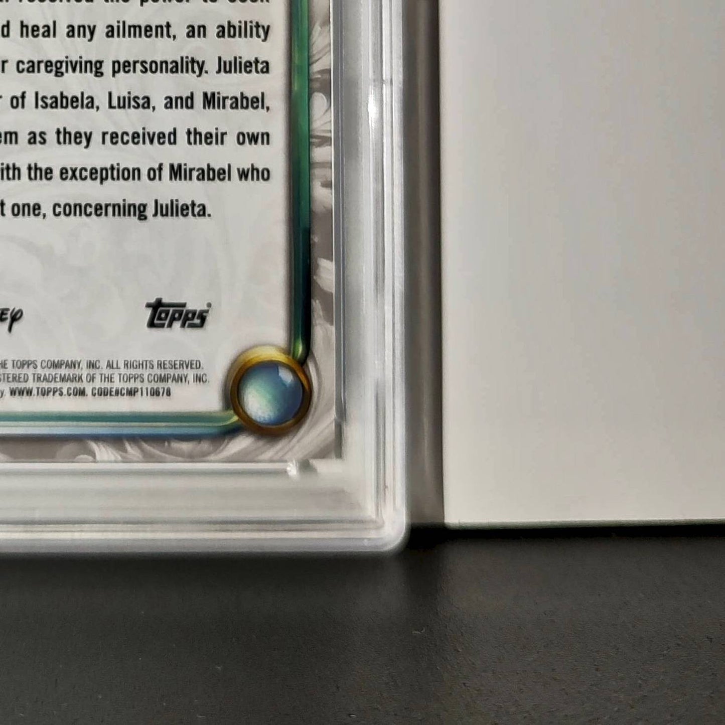 Julieta 2025 Topps Disney Wonder #97 Winter Variant Card Encanto PSA 9