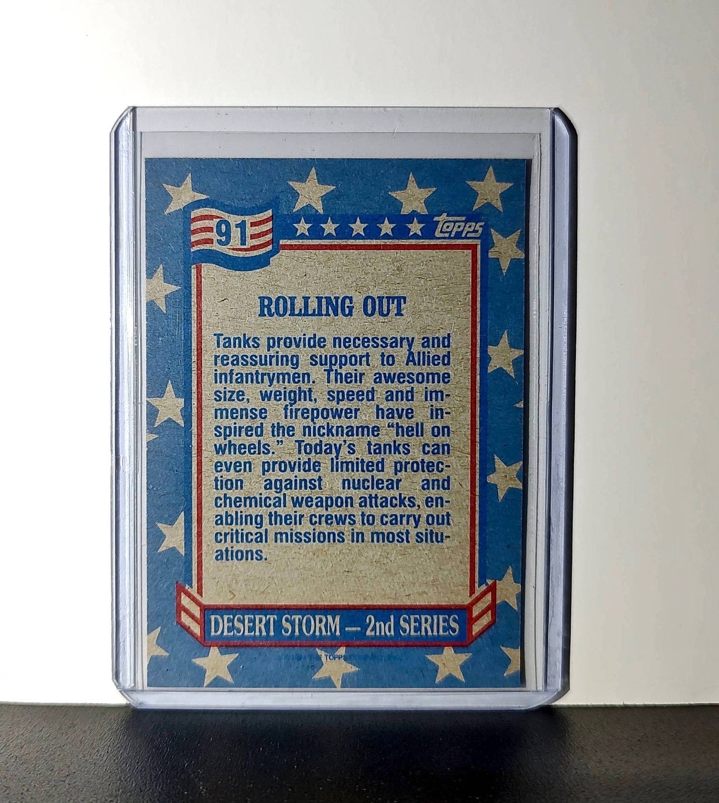 Rolling Out 1991 Topps Desert Storm #91 Card