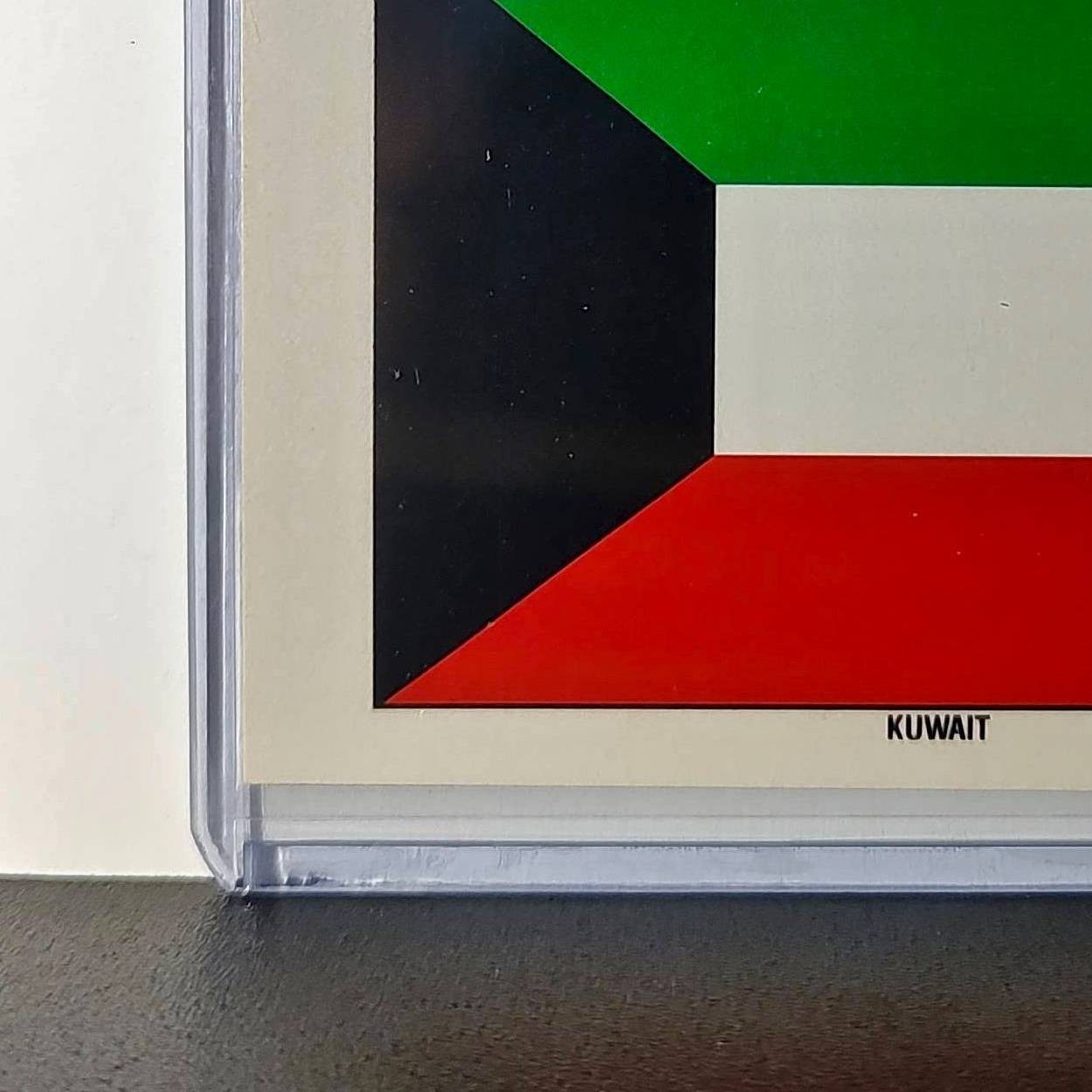 Kuwait Flag 1991 Topps Desert Storm #28 Sticker Card