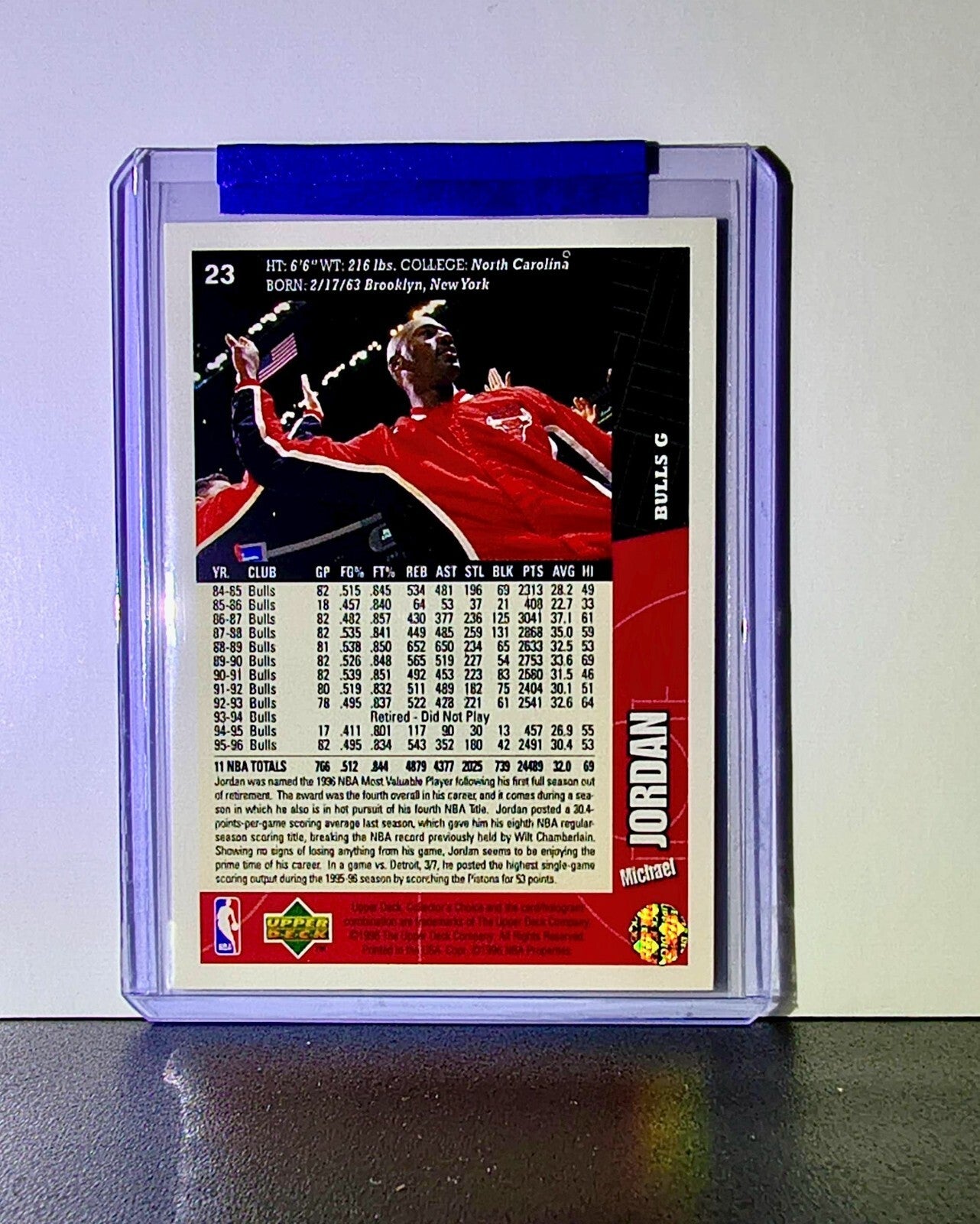 Michael Jordan 1996-97 Collector's Choice #23 Basketball Card Chicago Bulls