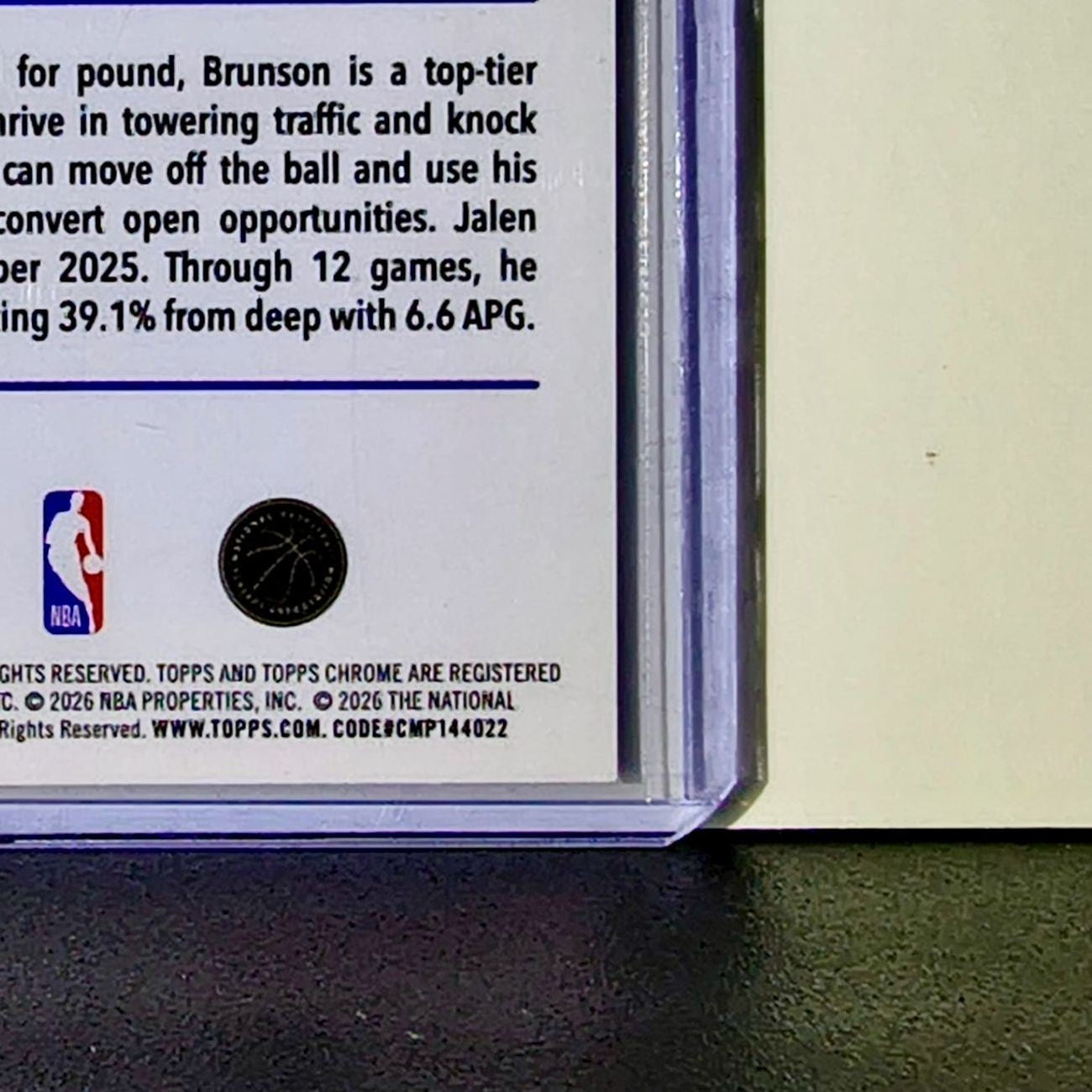 Jalen Brunson 2025-26 NBA Topps Chrome Update X-Fractor #20 Card New York Knicks