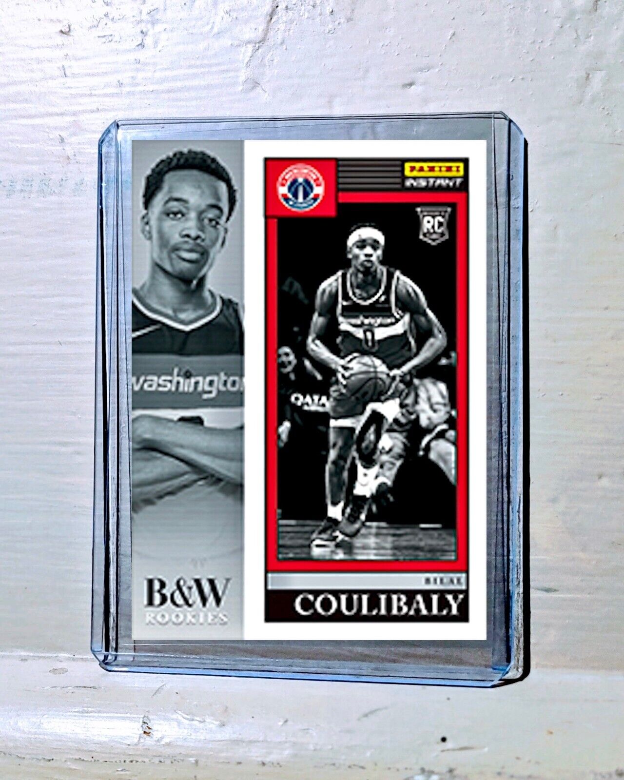 Bilal Coulibaly 2023-24 Panini NBA #8 Black and White Rookies Card 1/326