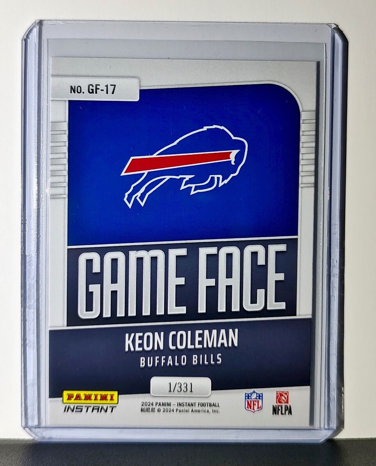 Keon Coleman 2024 Panini Game Face #17 NFL Rookie Card Buffalo Bills 1/331