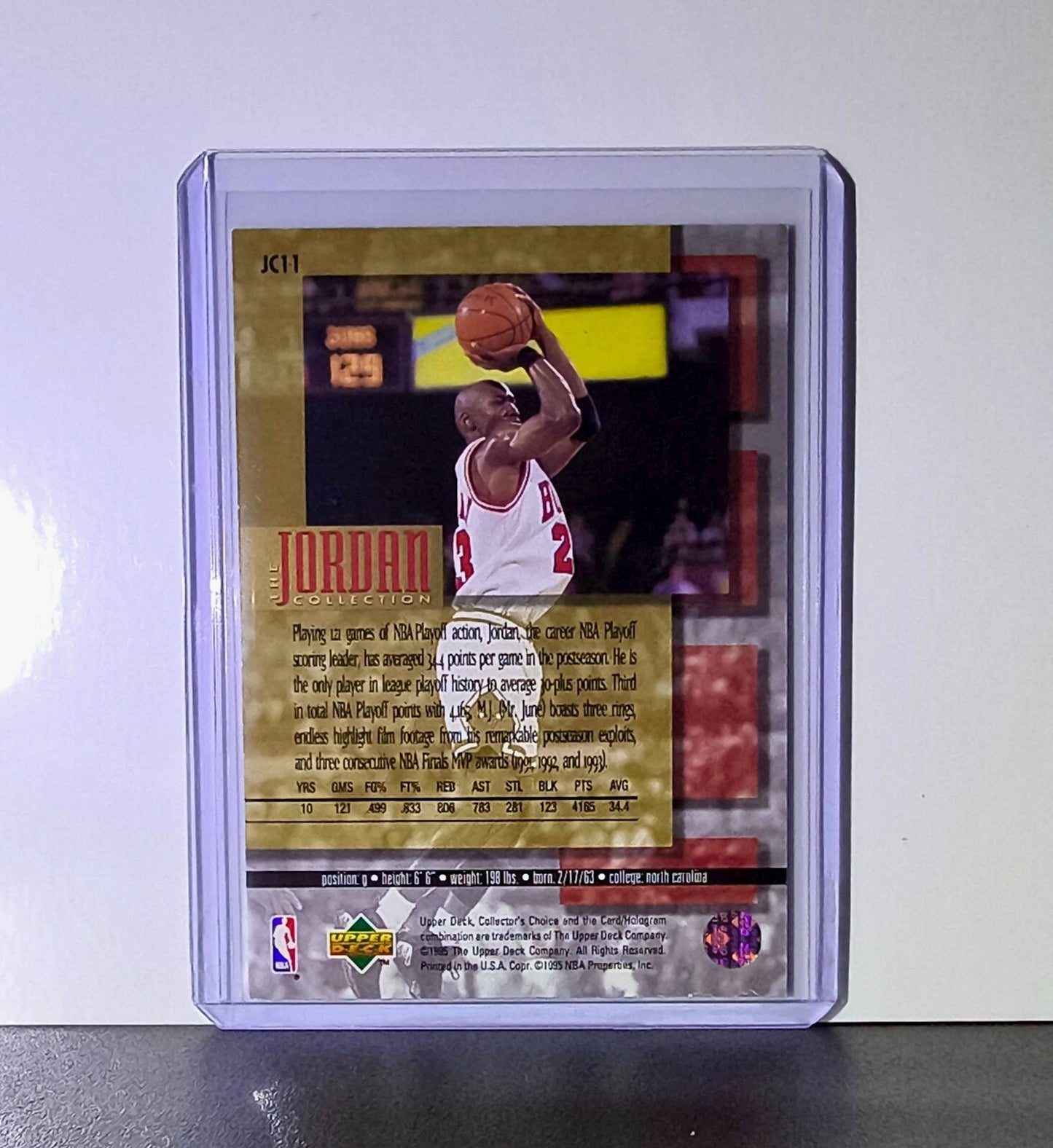 Michael Jordan 1995-96 Upper Deck Collector's Choice #JC11 Card Chicago Bulls