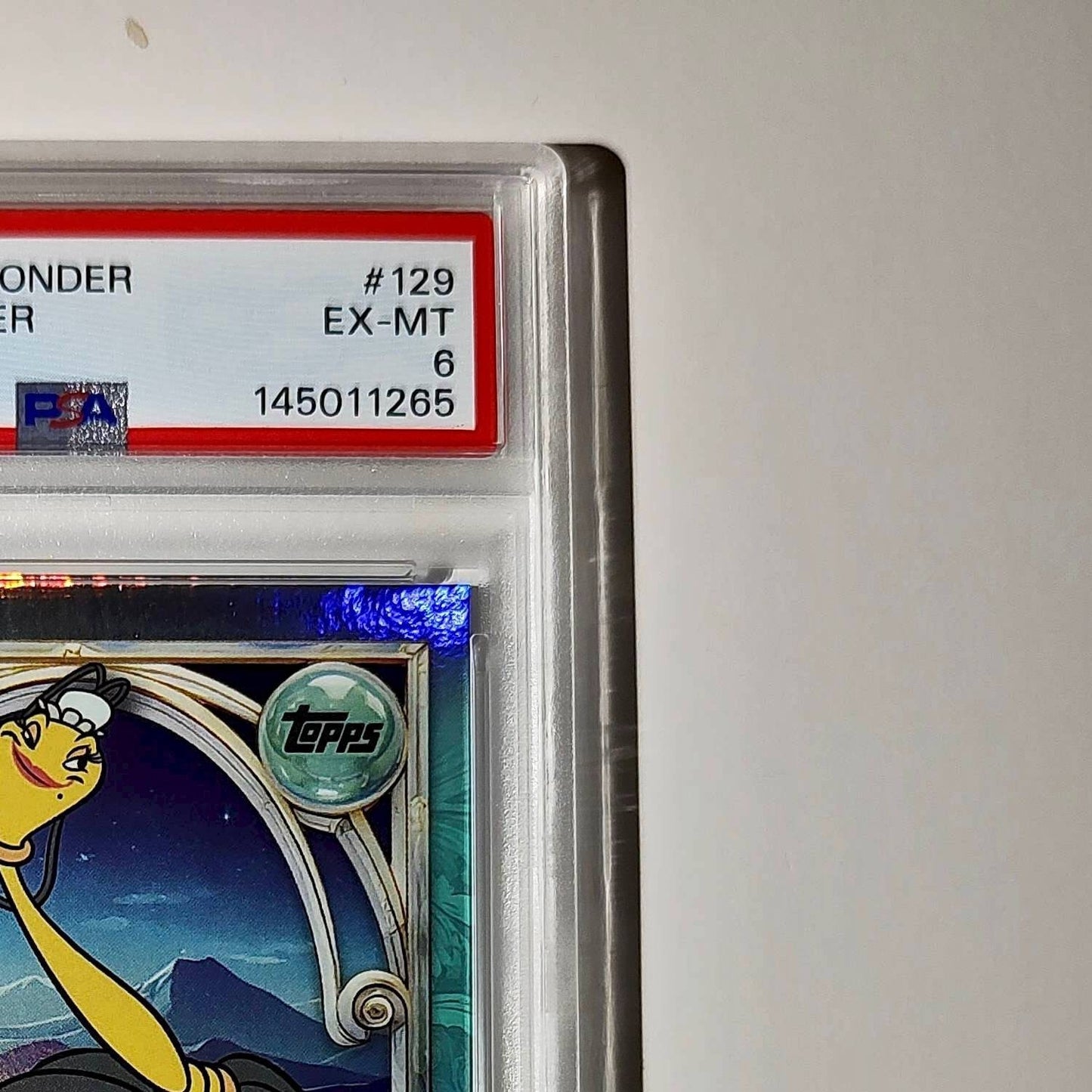 Featherduster 2025 Topps Disney #129 Diamond Card Beauty and the Beast PSA 6