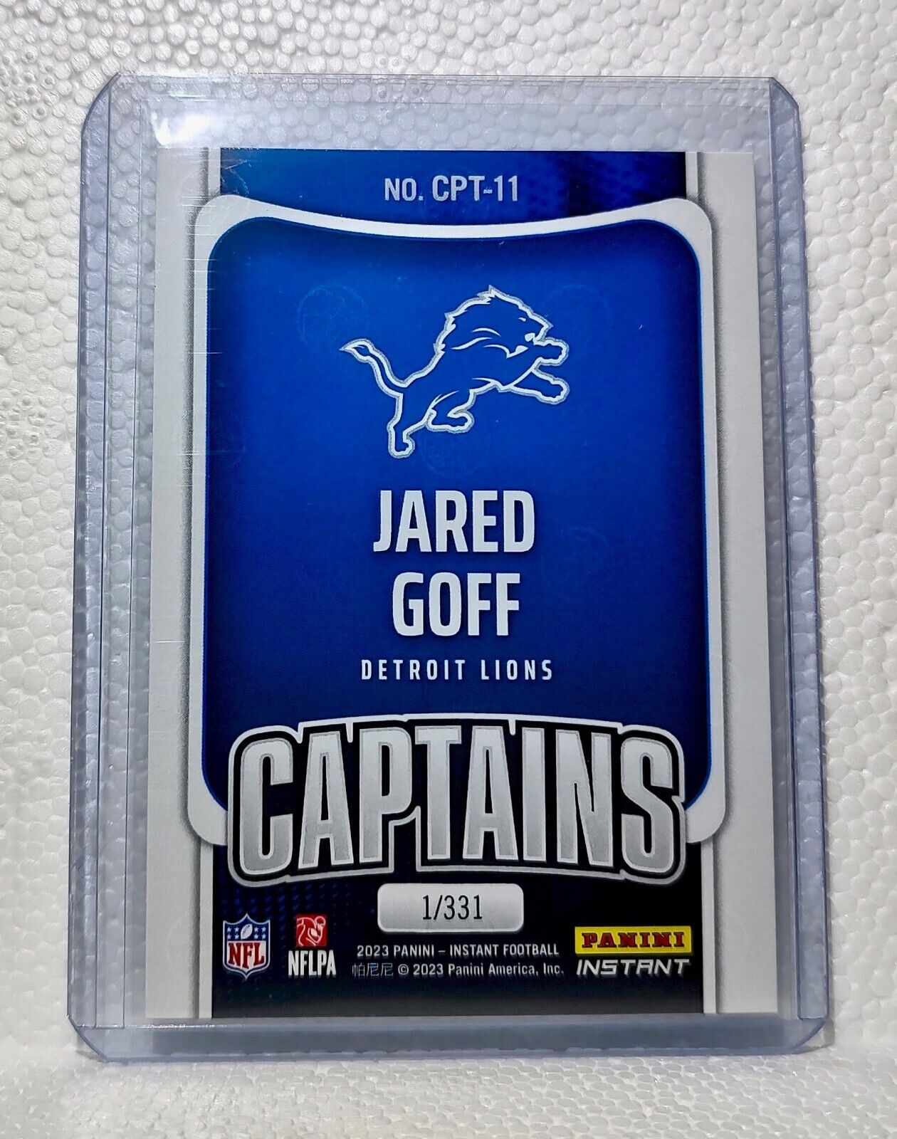 Jared Goff 2023 Panini NFL Captain #11 Football Card Detroit Lions 1/331