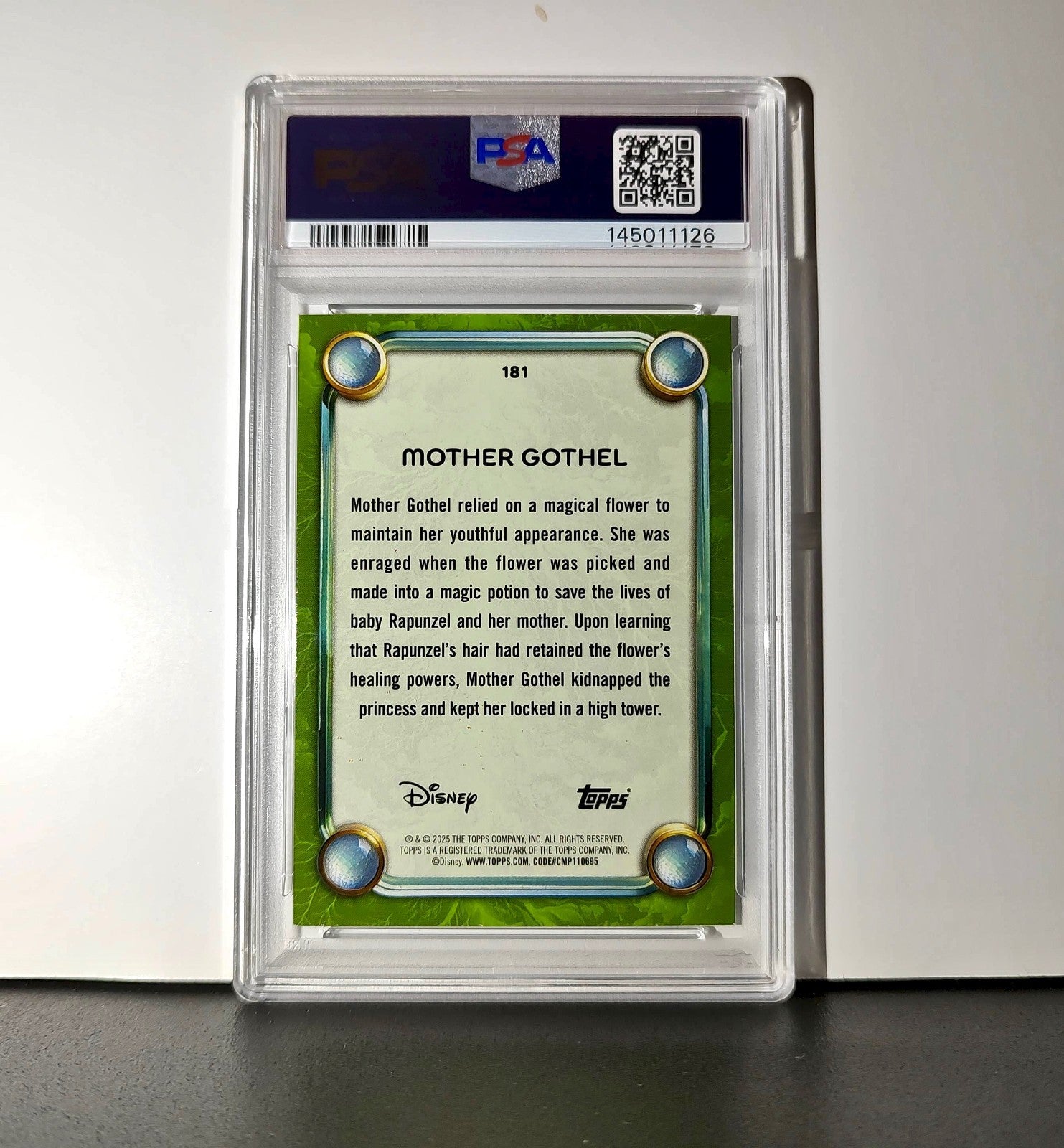 Mother Gothel 2025 Topps Disney Wonder #181 Card Tangled PSA 9