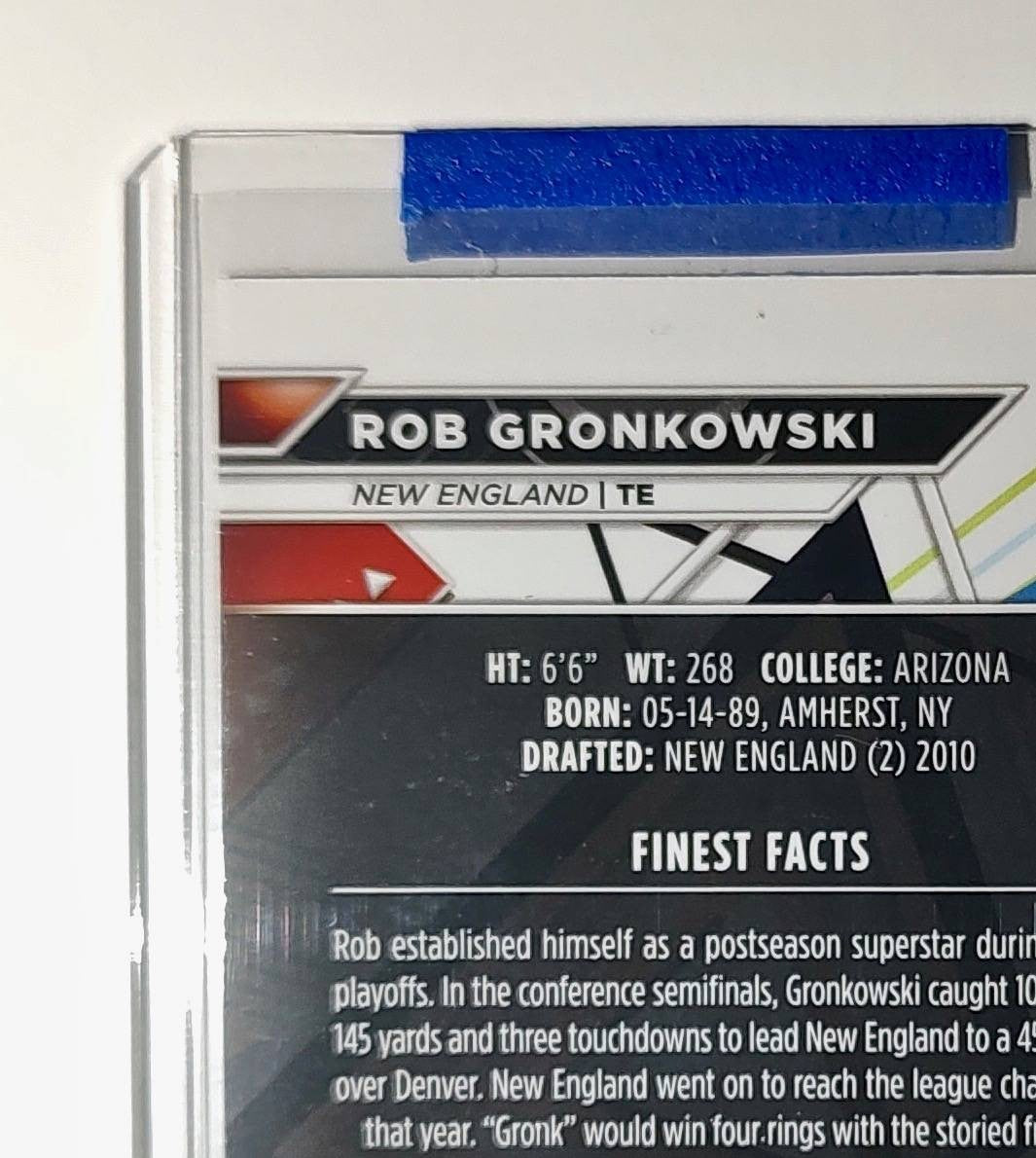 Rob Gronkowski 2023 Topps Finest NFL #213 Refractor Card New England Patriots