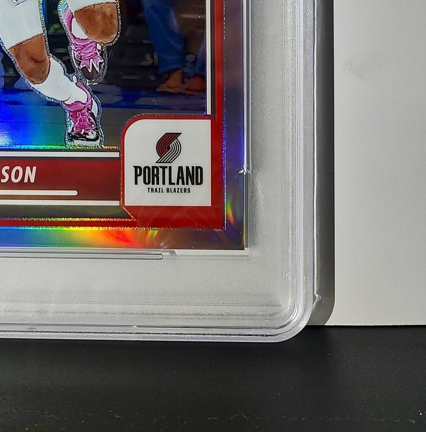 Scoot Henderson 2023 Panini Premium Stock NBA Hoops #3 Jumbo Refractor PSA 9