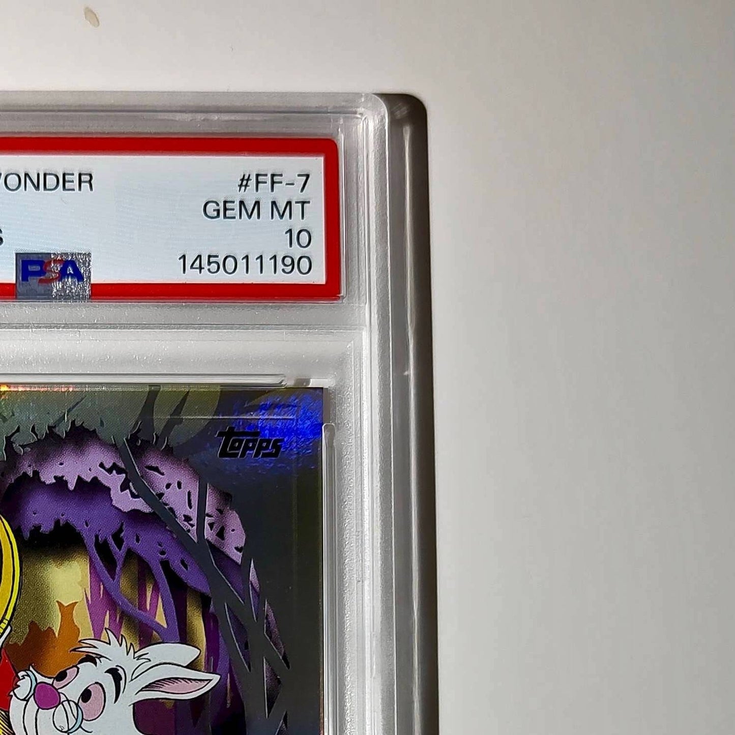 White Rabbit 2025 Topps Disney #FF-7 Furry Friends Card PSA 10 Gem